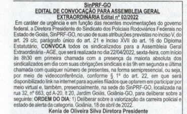 CONVOCAÇÃO PARA ASSEMBLEIA GERAL EXTRAORDINÁRIA
