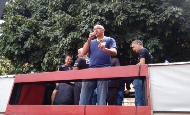 O Presidente Paulo Afonso, juntamente com outros diretores do SinPRF-GO e colegas PRFs participaram de manifestação na Assembleia Legislativa, em defesa da aposentadoria Policial