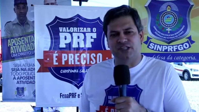 SinPRF/GO reúne 200 PRFs em protesto na BR-153, em Goiânia. Diretoria agradece a participação de todos